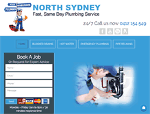 Tablet Screenshot of plumbernorthsydney.com.au